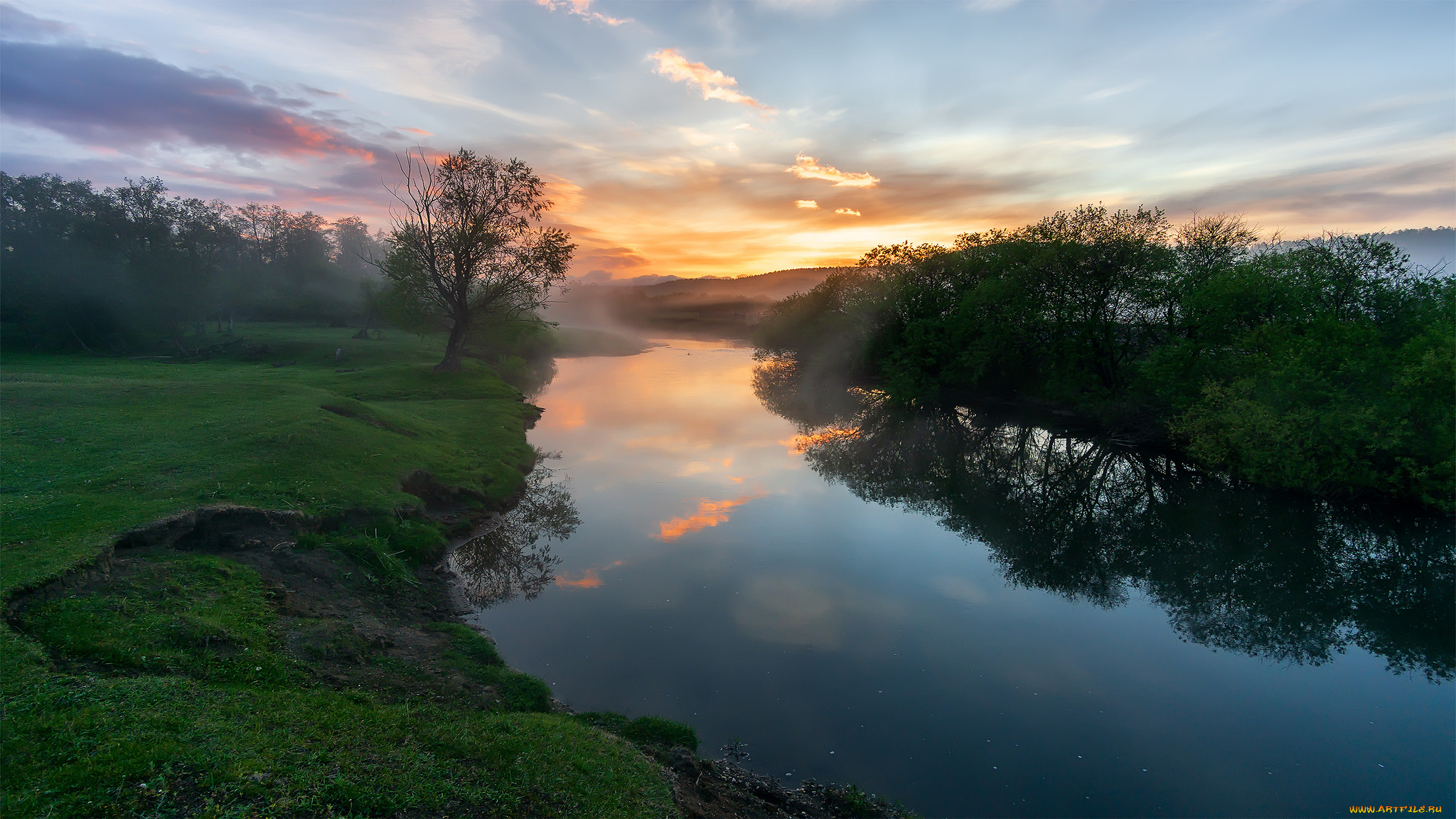 природа, реки, озера, простор