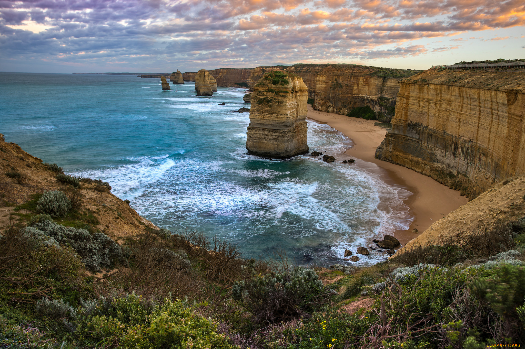 природа, побережье, простор