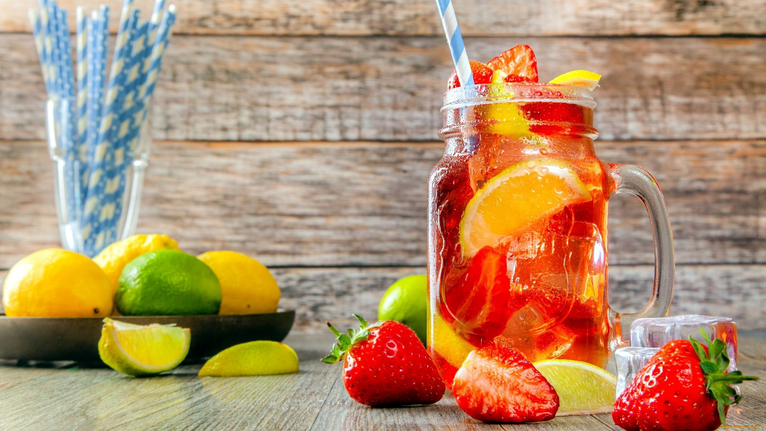 еда, напитки, лимонад, клубника, цитрусы