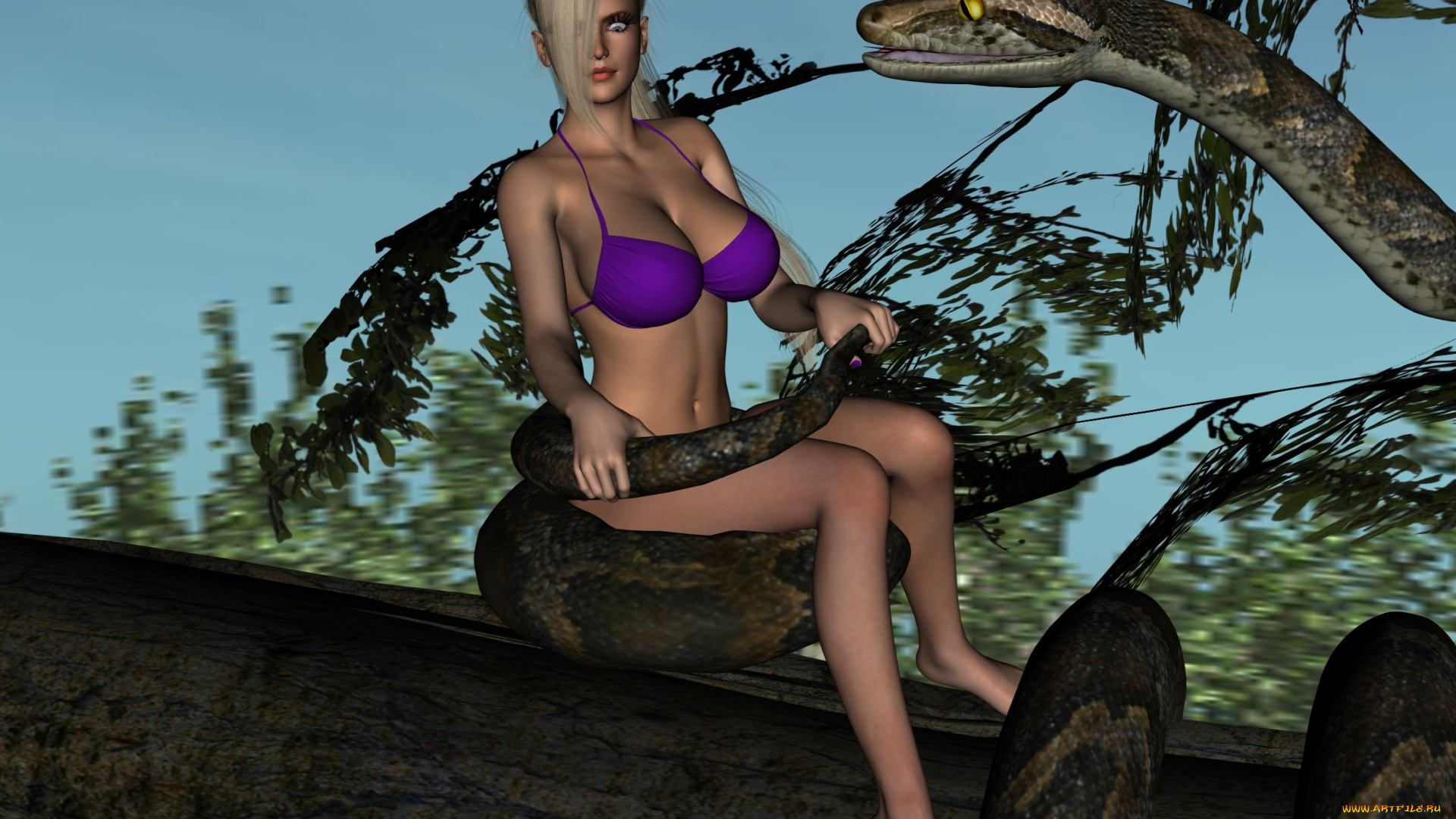 3д, графика, фантазия, , fantasy, фон, взгляд, девушка