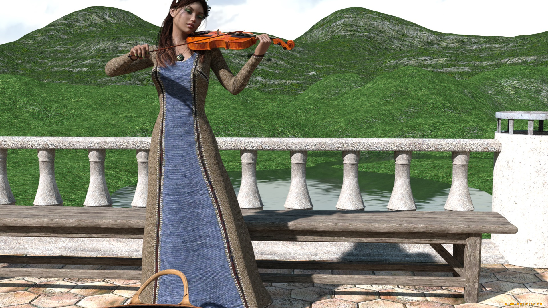 3д, графика, люди, , people, фон, взгляд, девушка