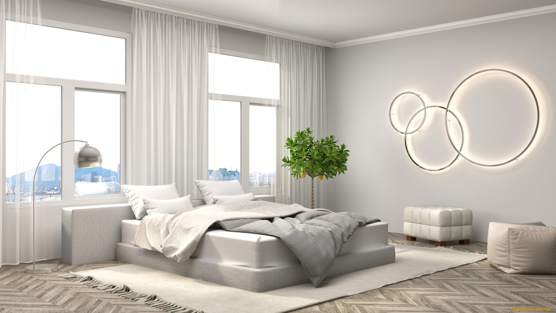 3д, графика, реализм, , realism, спальня