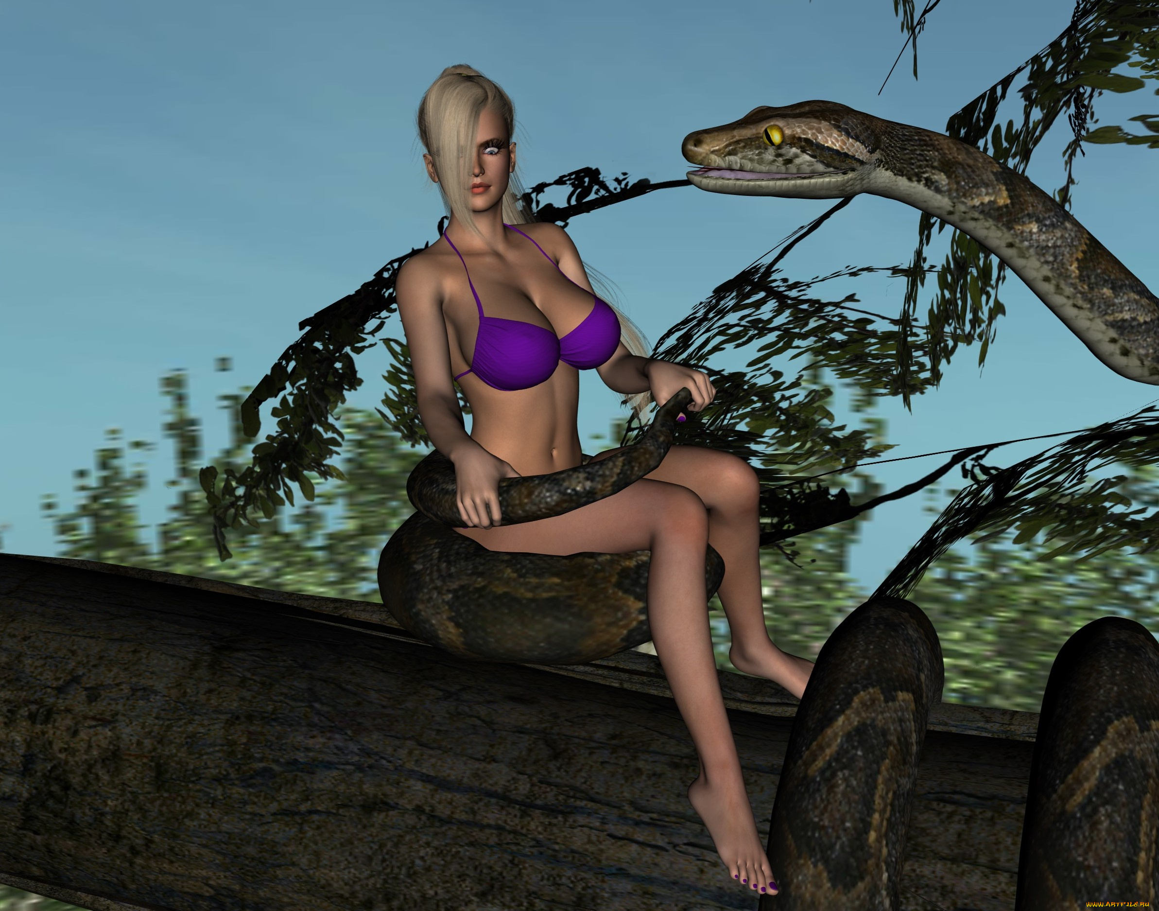 3д, графика, фантазия, , fantasy, фон, взгляд, девушка