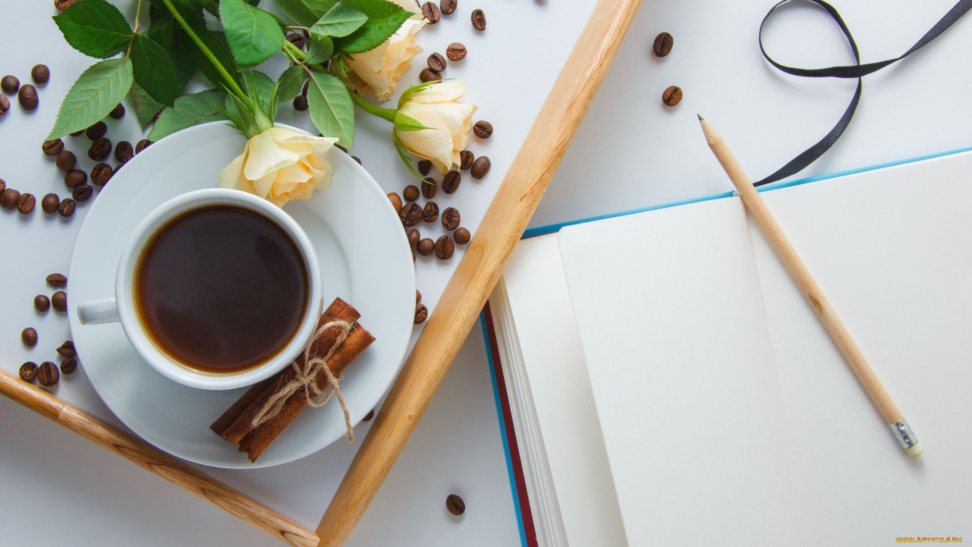 еда, кофе, , кофейные, зёрна, розы, зерна, корица