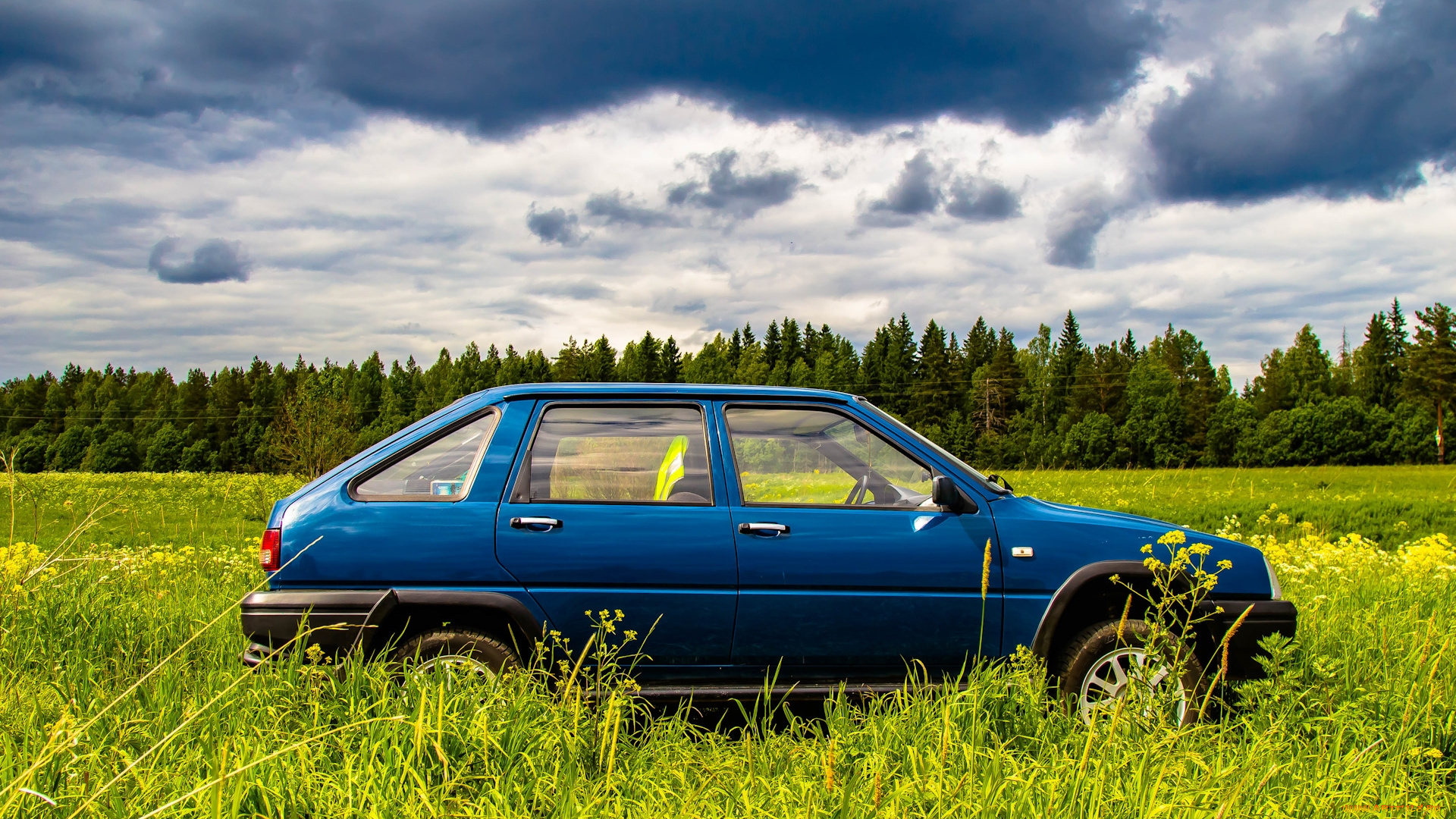 иж-, 2126, ода, автомобили, москвич, иж-, 2126, ода, автомобиль, классика, лес, синий