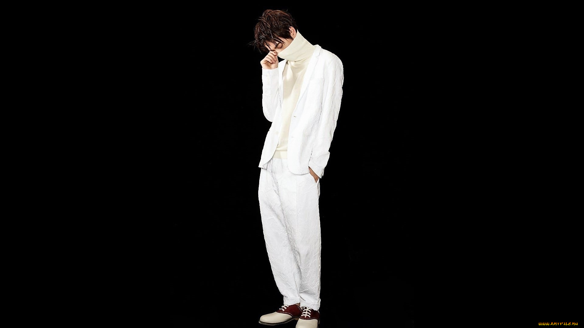 мужчины, wang, yi, bo, актер, певец, костюм, воротник