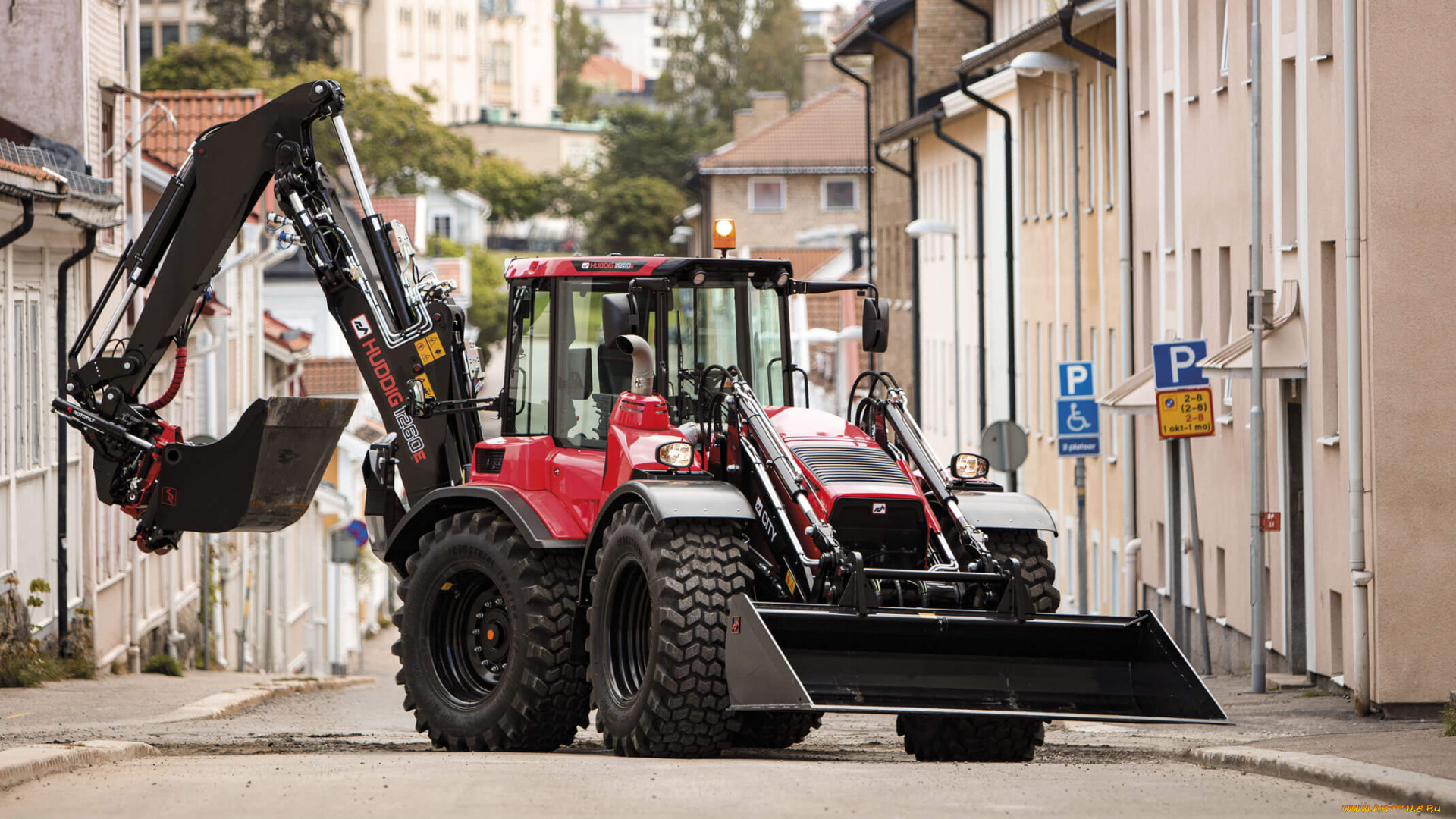 техника, фронтальные, погрузчики, huddig