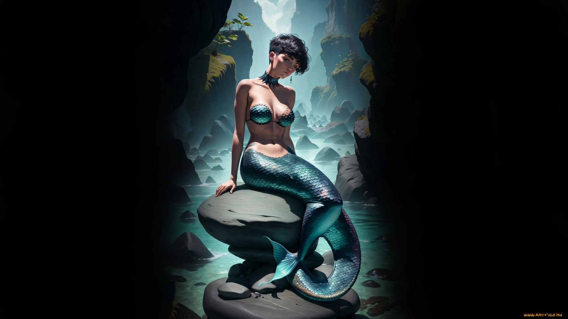 фэнтези, русалки, нейросети, графика, нейроарт, ai, art, нейронные, сети, рисунки, нейро, искусство