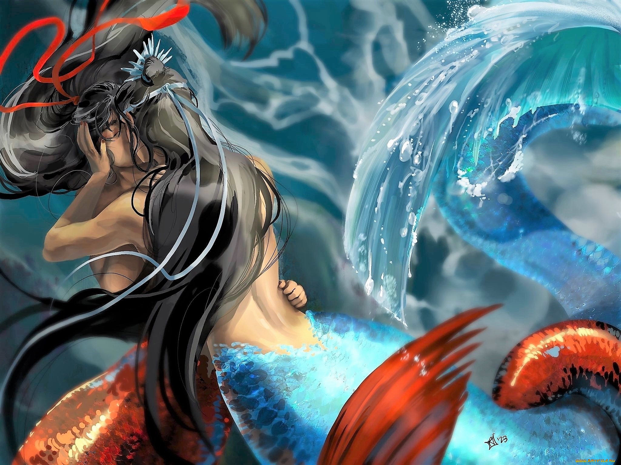 аниме, mo, dao, zu, shi, вэй, усянь, лань, ванцзи, русалки