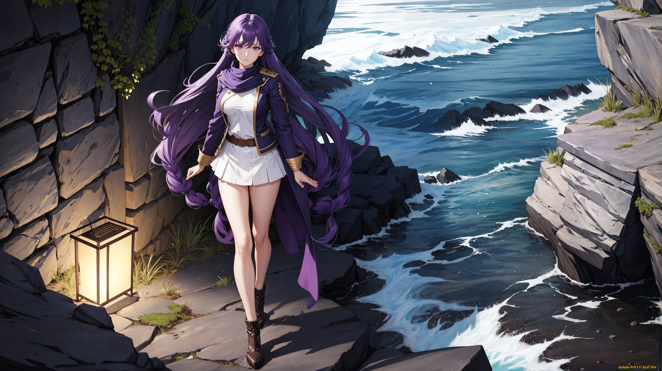 аниме, пейзажи, , природа, нейросети, графика, нейроарт, ai, art, нейронные, сети, рисунки, нейро, искусство, девушка