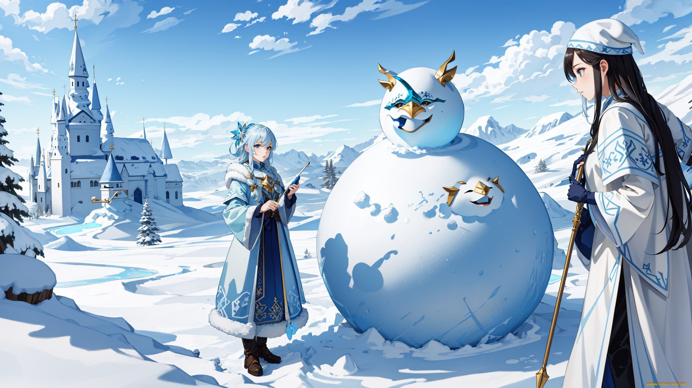 аниме, зима, , новый, год, , рождество, нейросети, графика, нейроарт, ai, art, нейронные, сети, рисунки, нейро, искусство, девушка