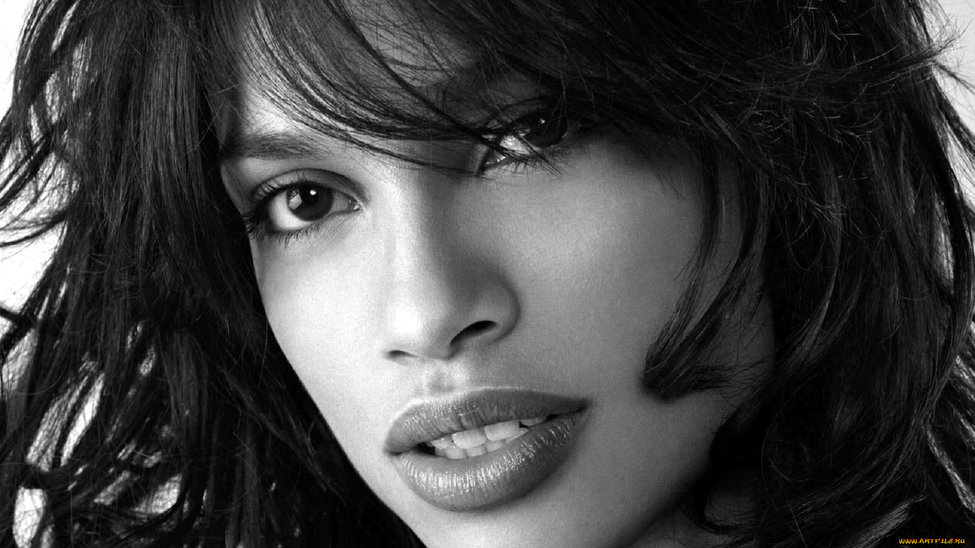 девушки, rosario, dawson, черно-белая, брюнетка, лицо