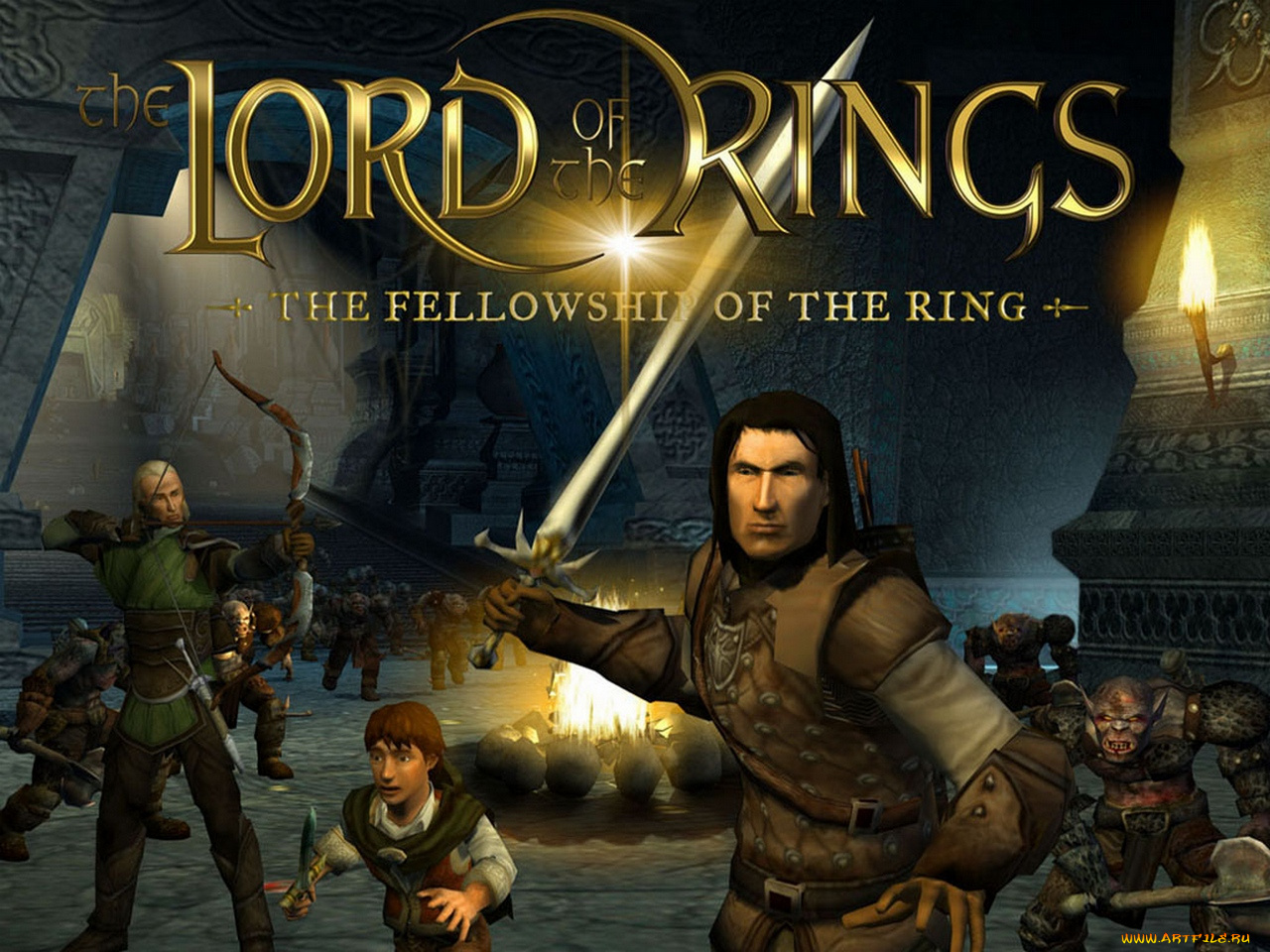 видео, игры, the, lord, of, rings, fellowship, ring