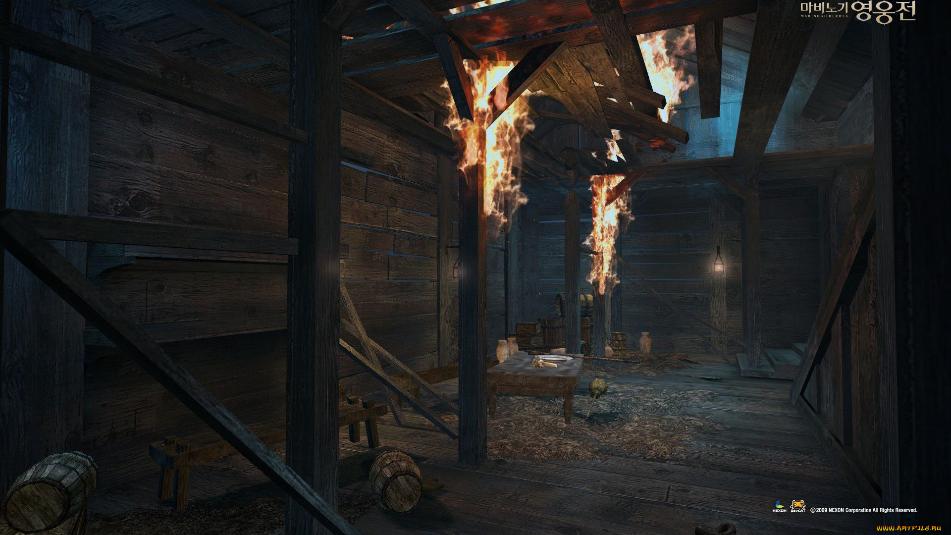 видео, игры, vindictus, дом, огонь