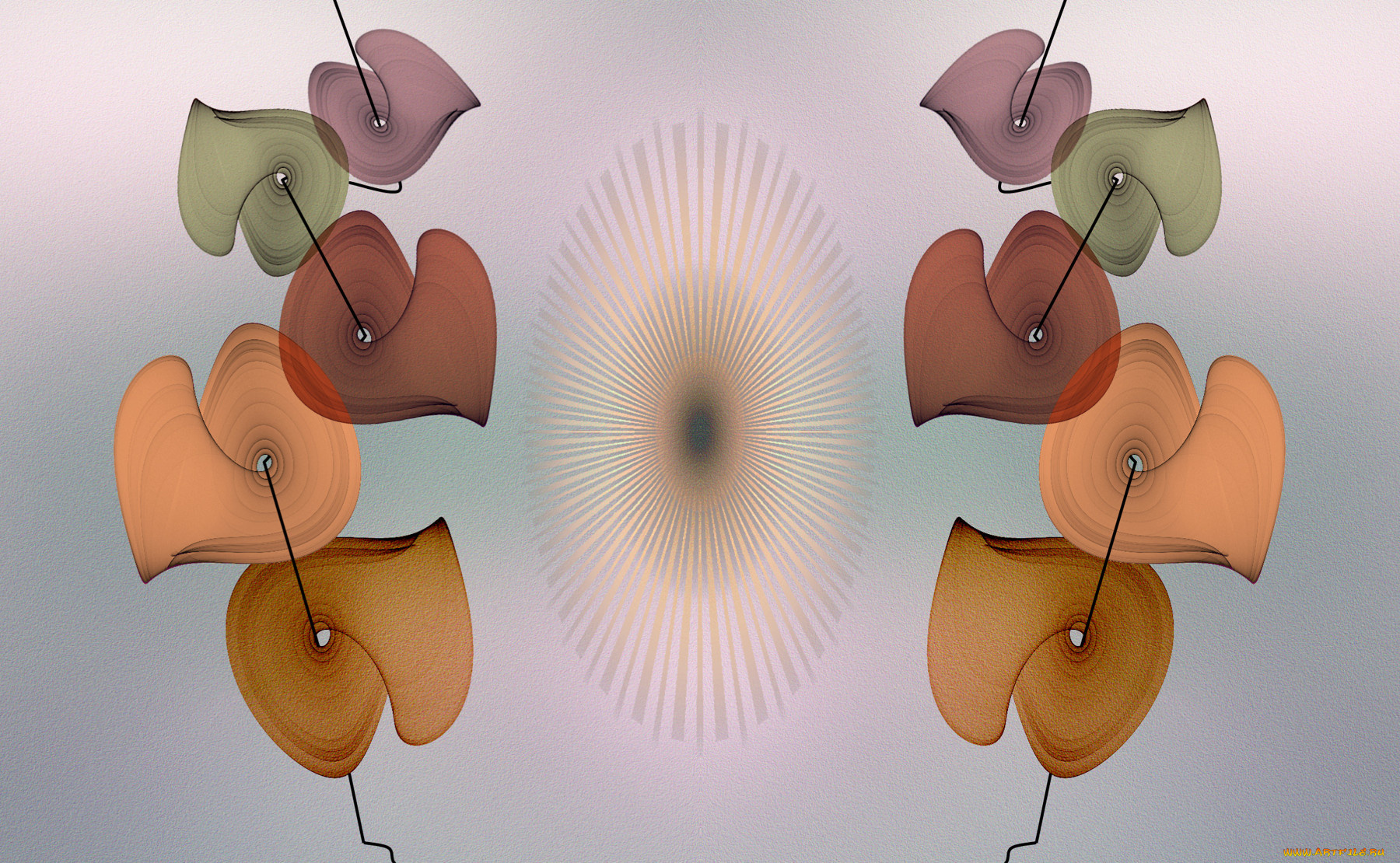 3д, графика, fractal, фракталы, узор, фон, цвета