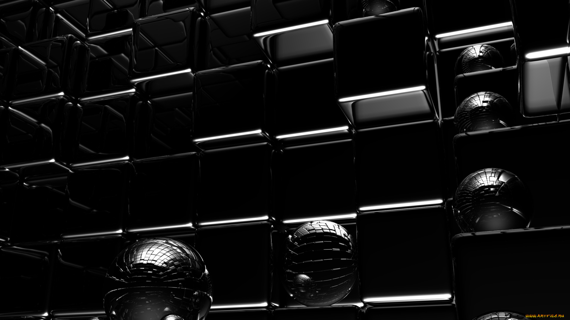 3д, графика, abstract, абстракции, шары