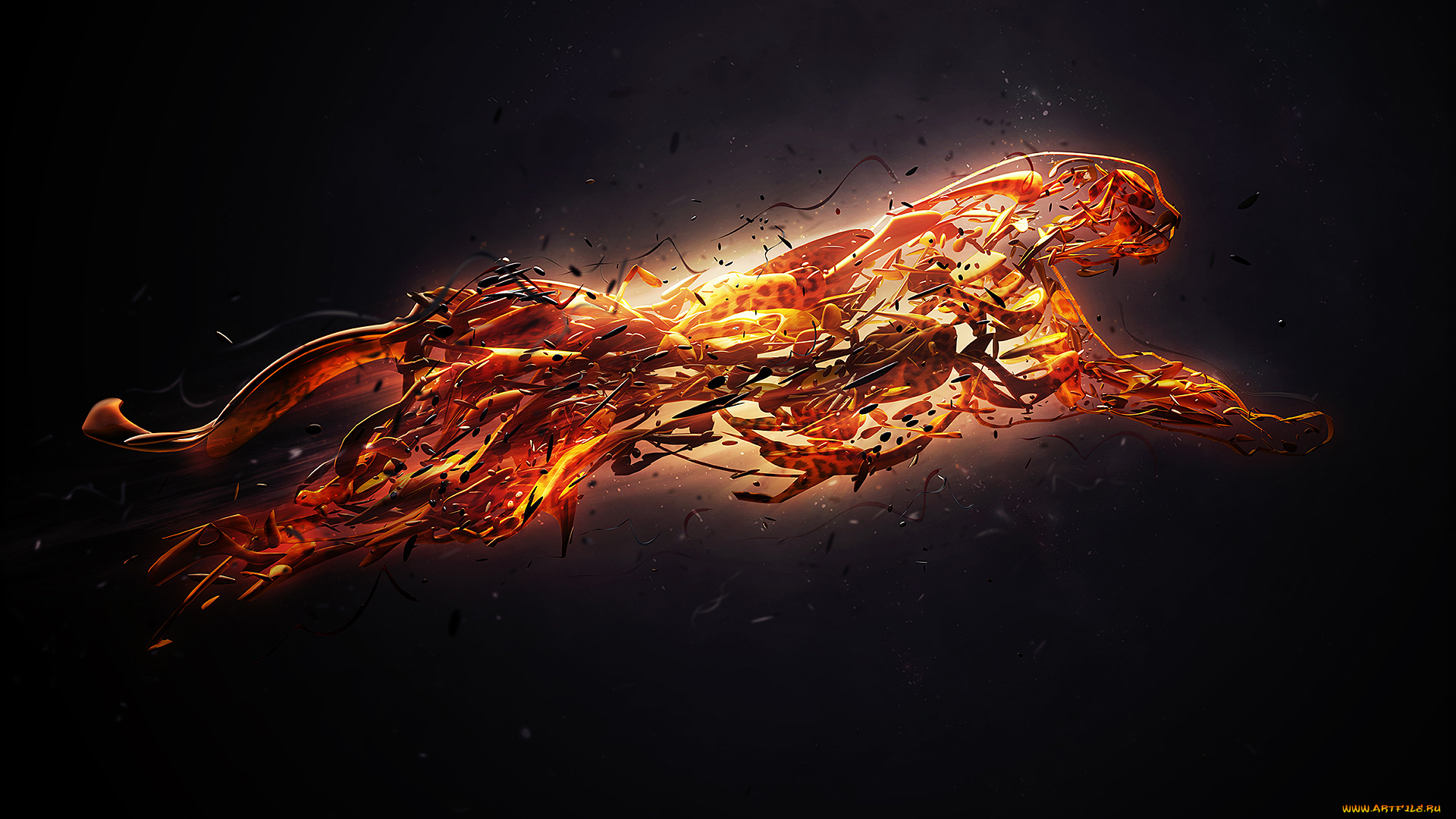 3д, графика, animals, животные, леопард