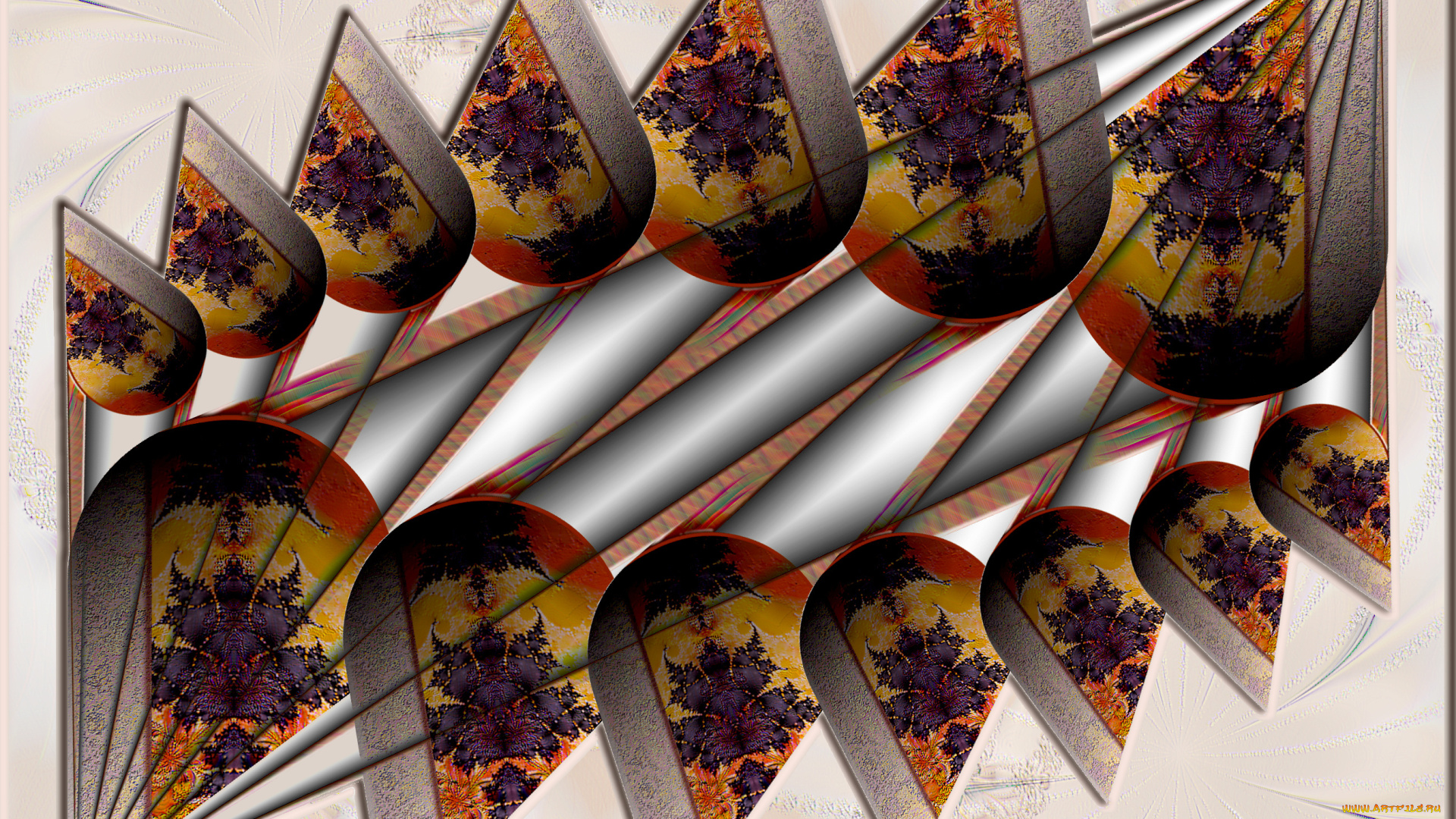 3д, графика, fractal, фракталы, цвета, фон, узор