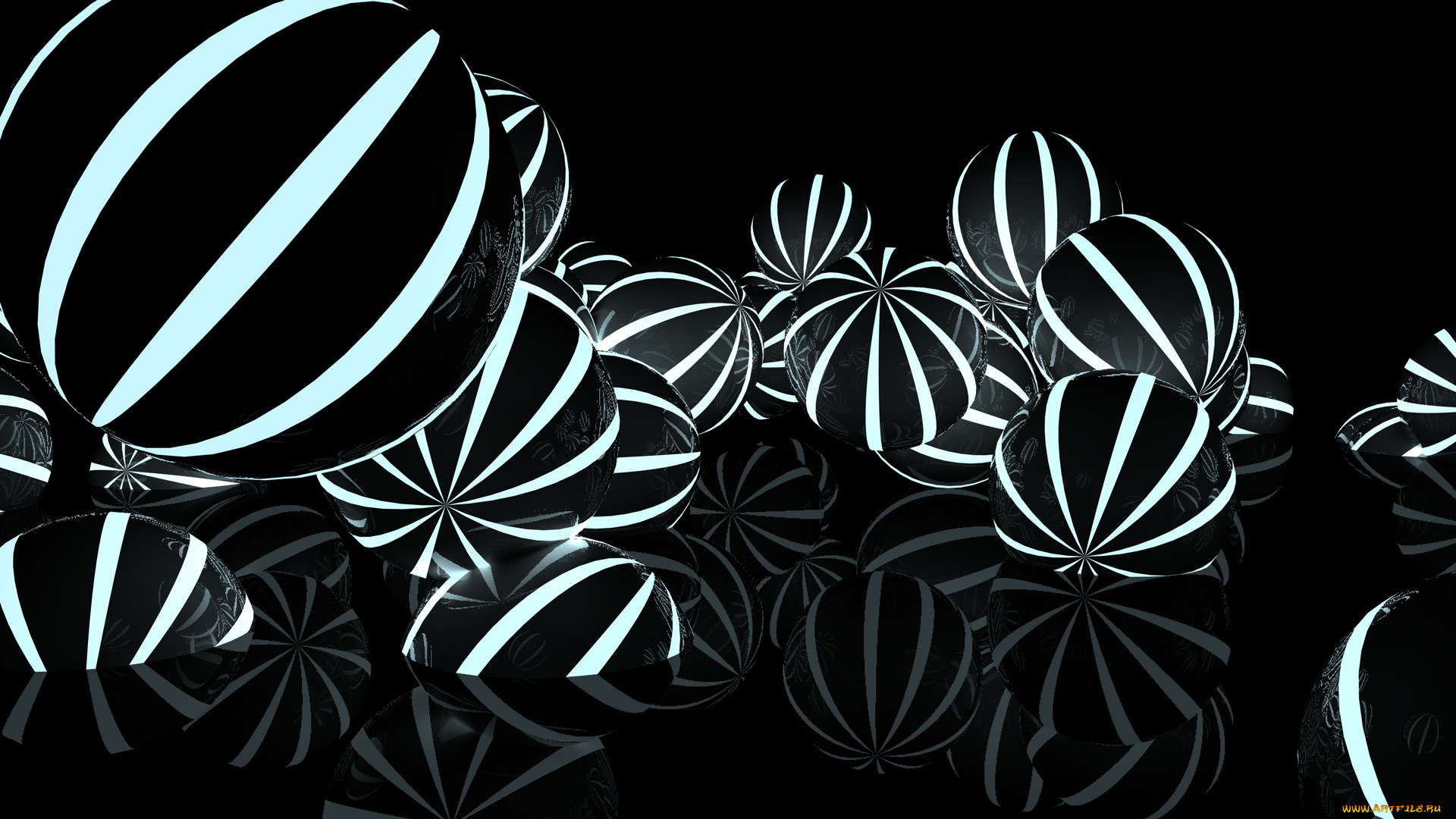 3д, графика, шары