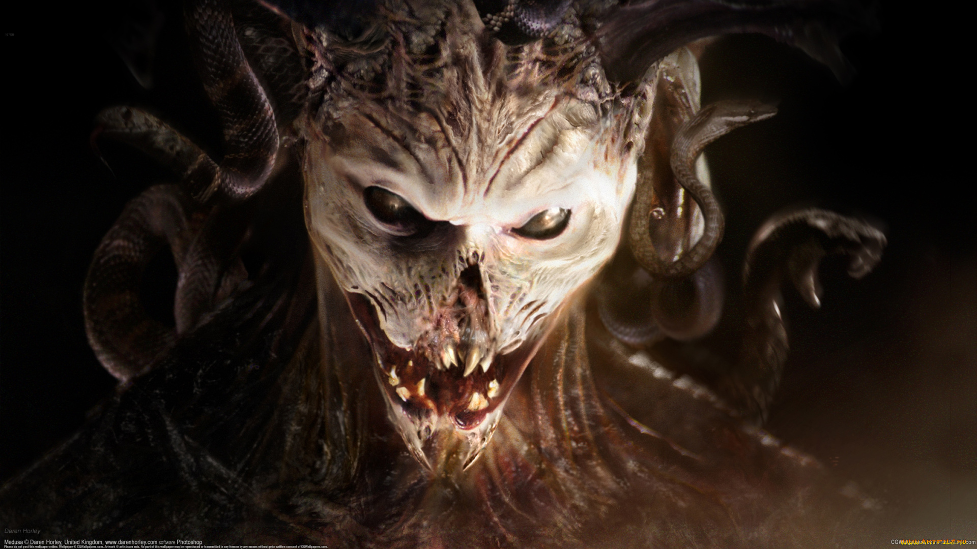 daren, horley, фэнтези, существа, медуза, чудовище, монстр