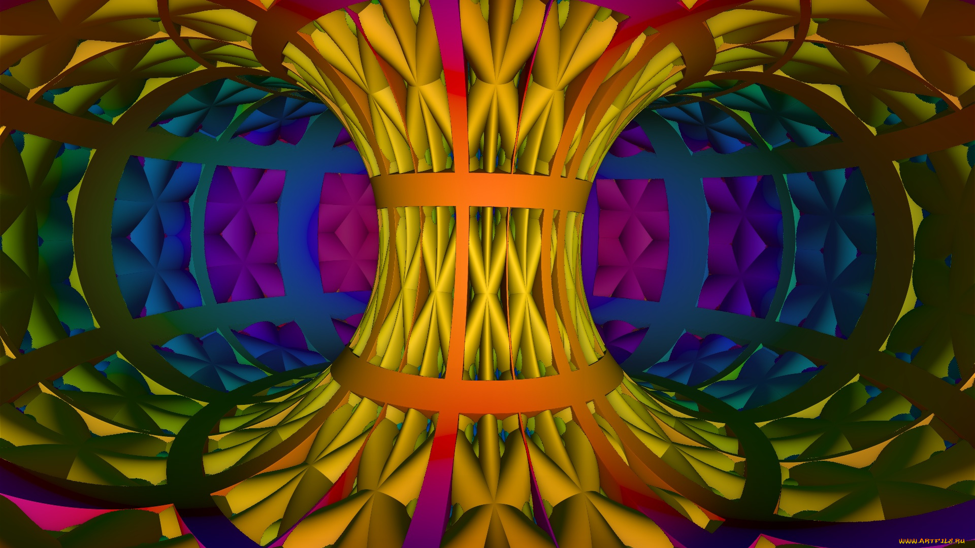 3д, графика, фракталы, , fractal, цвета, узор, фон