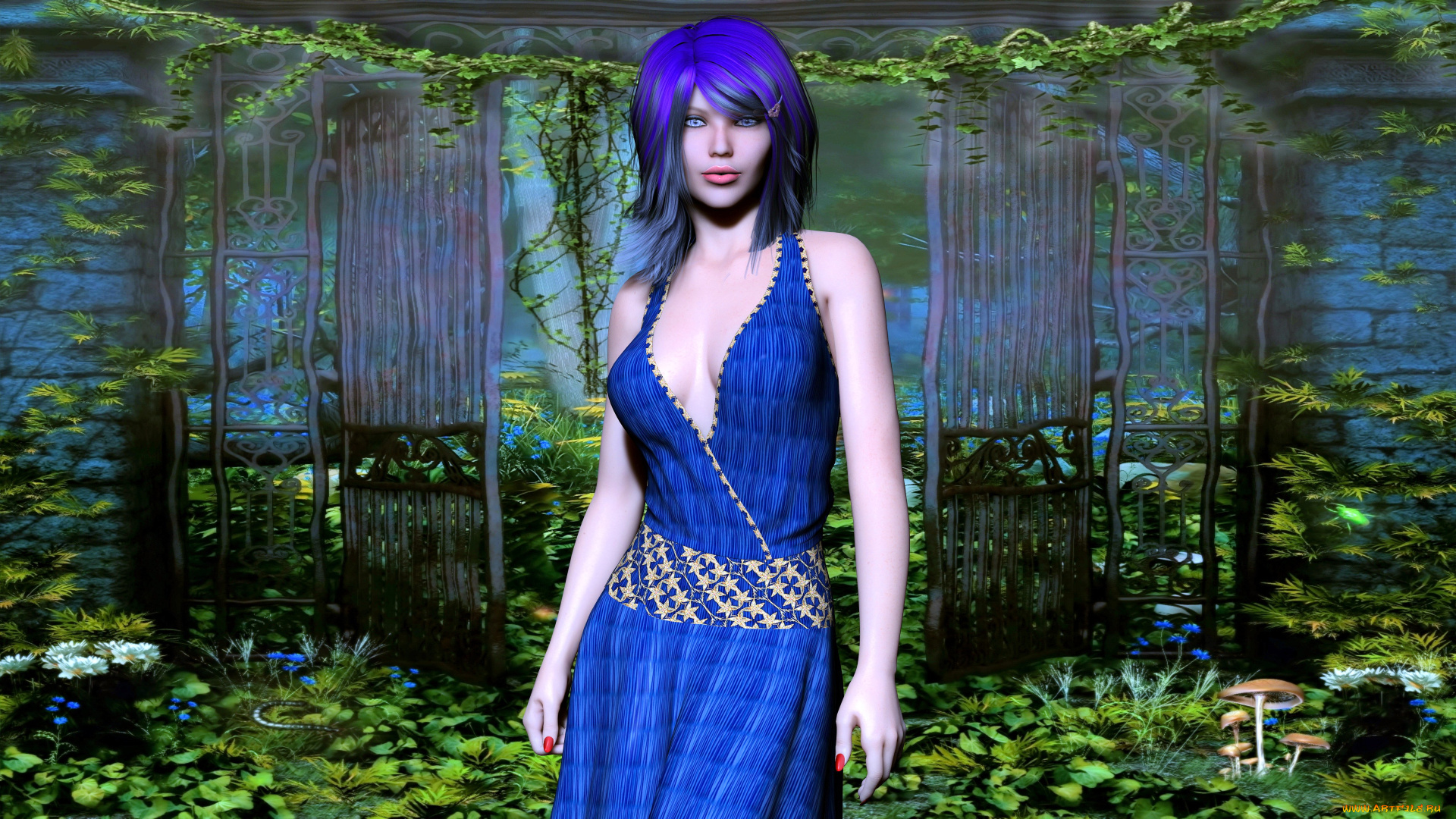 3д, графика, люди, , people, девушка, взгляд