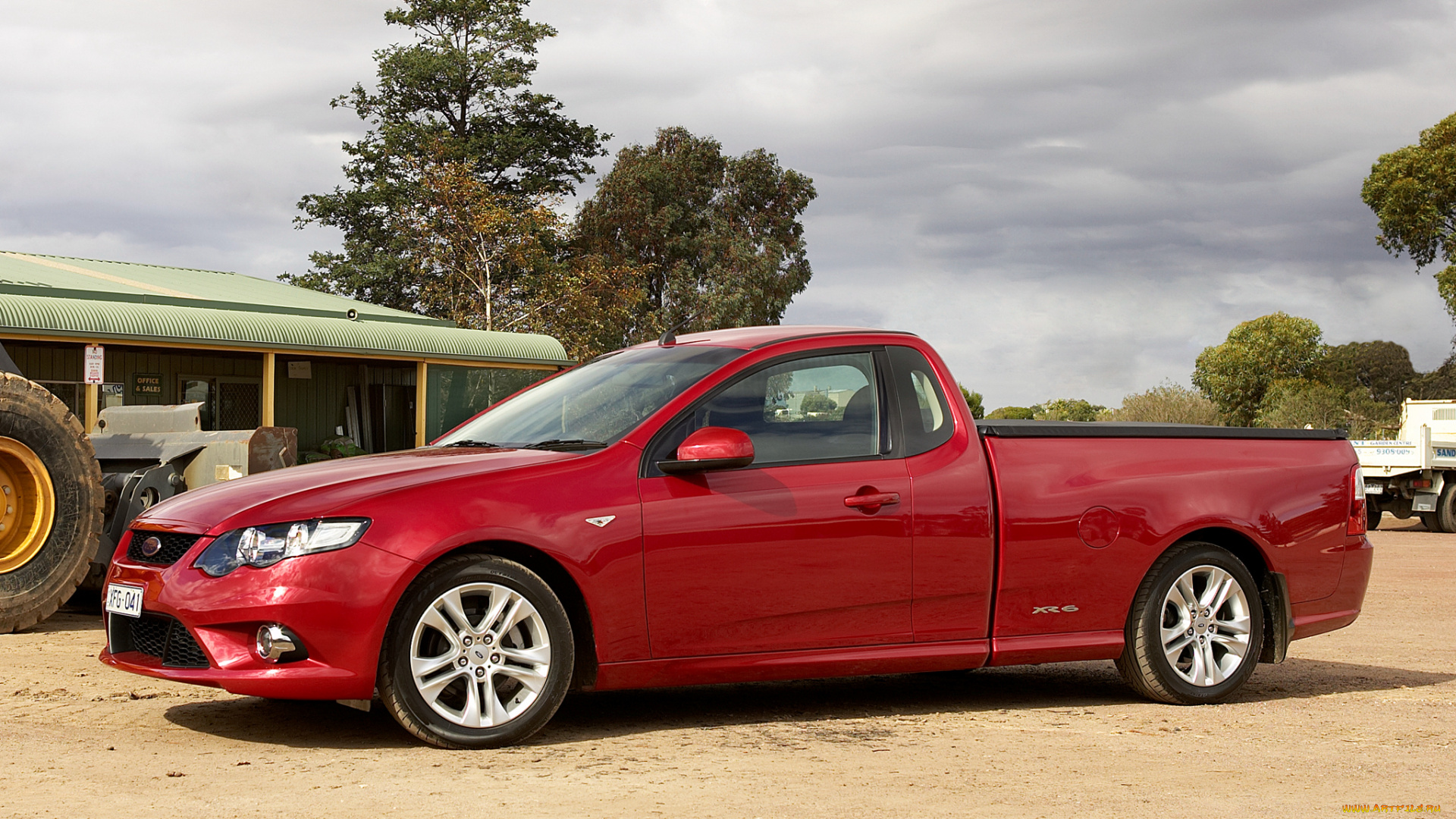 автомобили, ford, красный, fg, ute, xr6, falcon