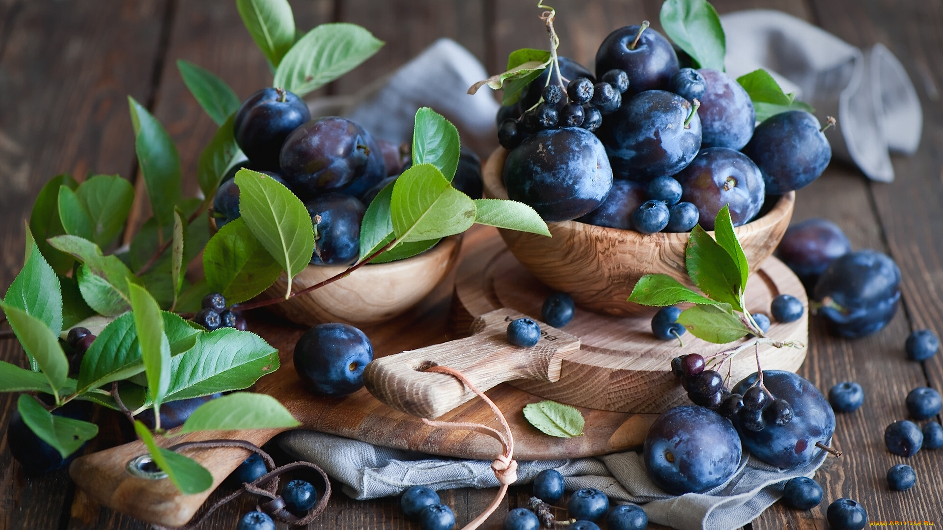 еда, фрукты, , ягоды, ягоды, голубика, арония, сливы