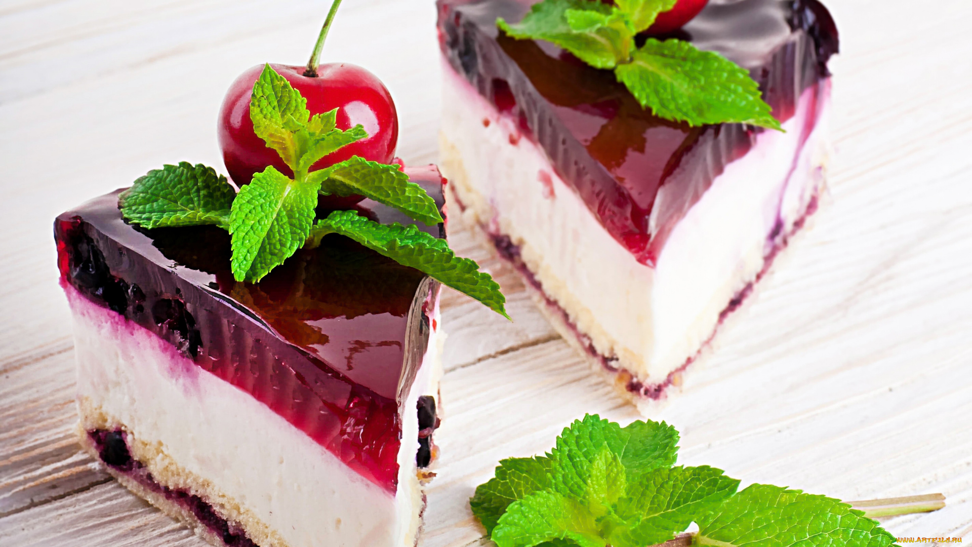 еда, пирожные, , кексы, , печенье, мята, вишня, пирожное