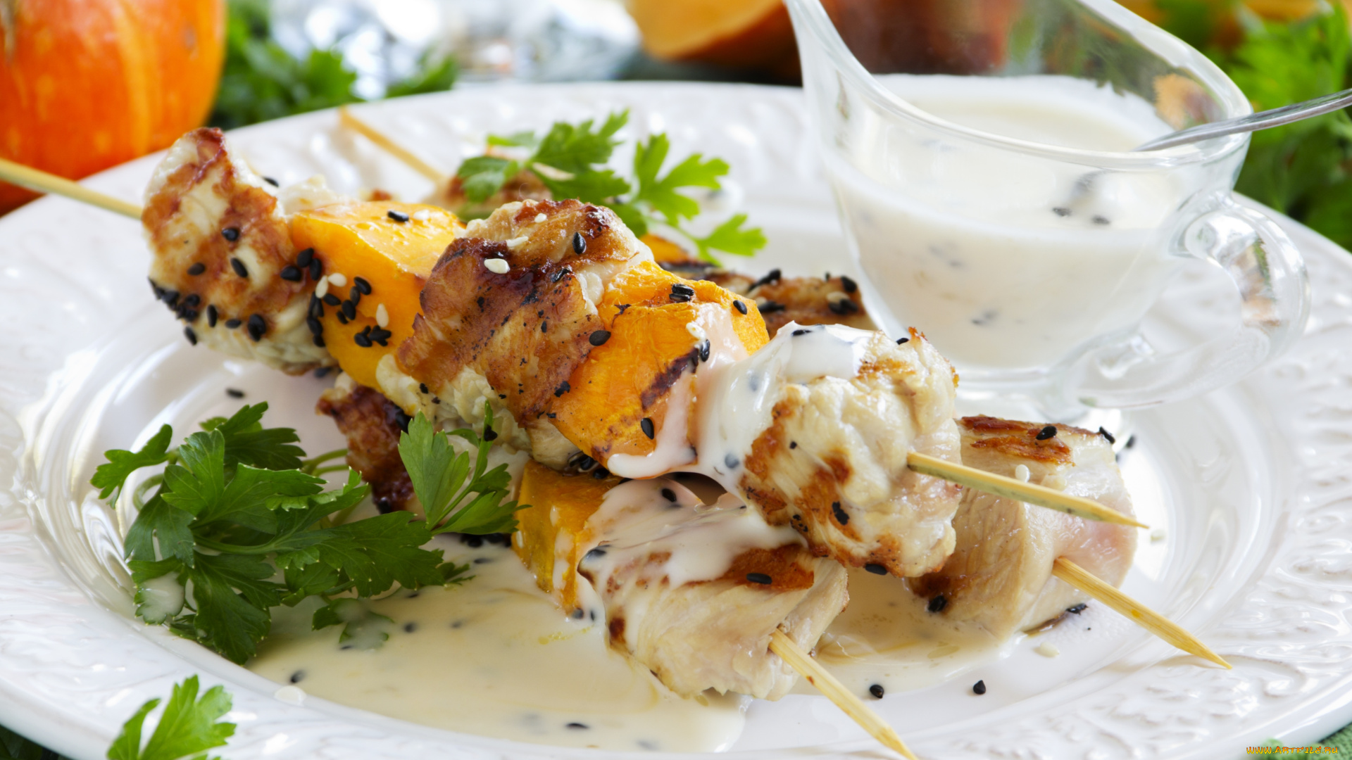 еда, шашлык, , барбекю, соус, тыква, мясо