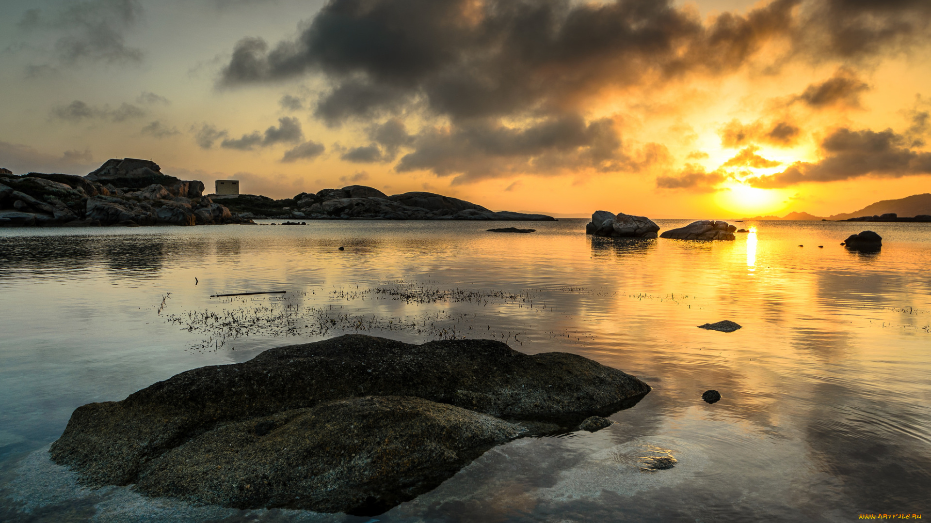 природа, восходы, закаты, бухта, камни, солнце