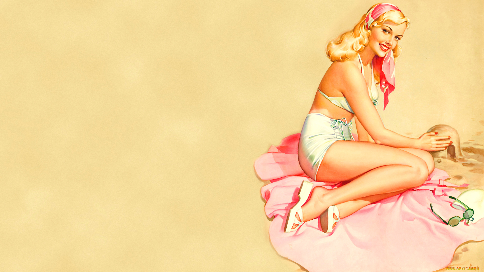 рисованные, люди, улыбка