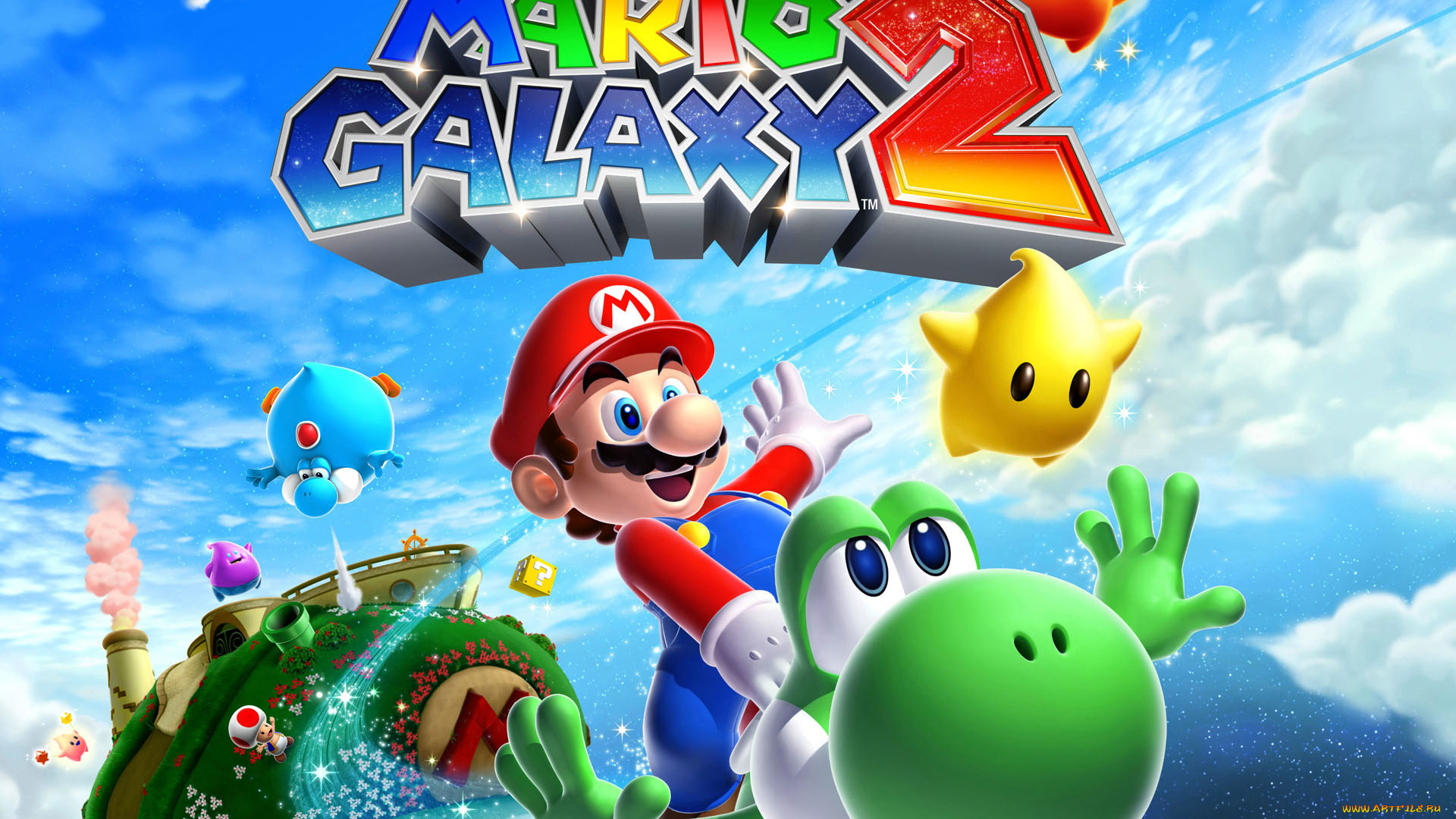 видео, игры, super, mario, galaxy, 2, mario