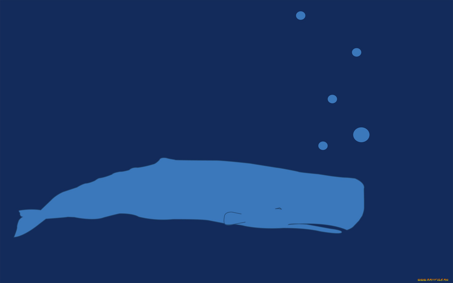 рисованные, минимализм, кит