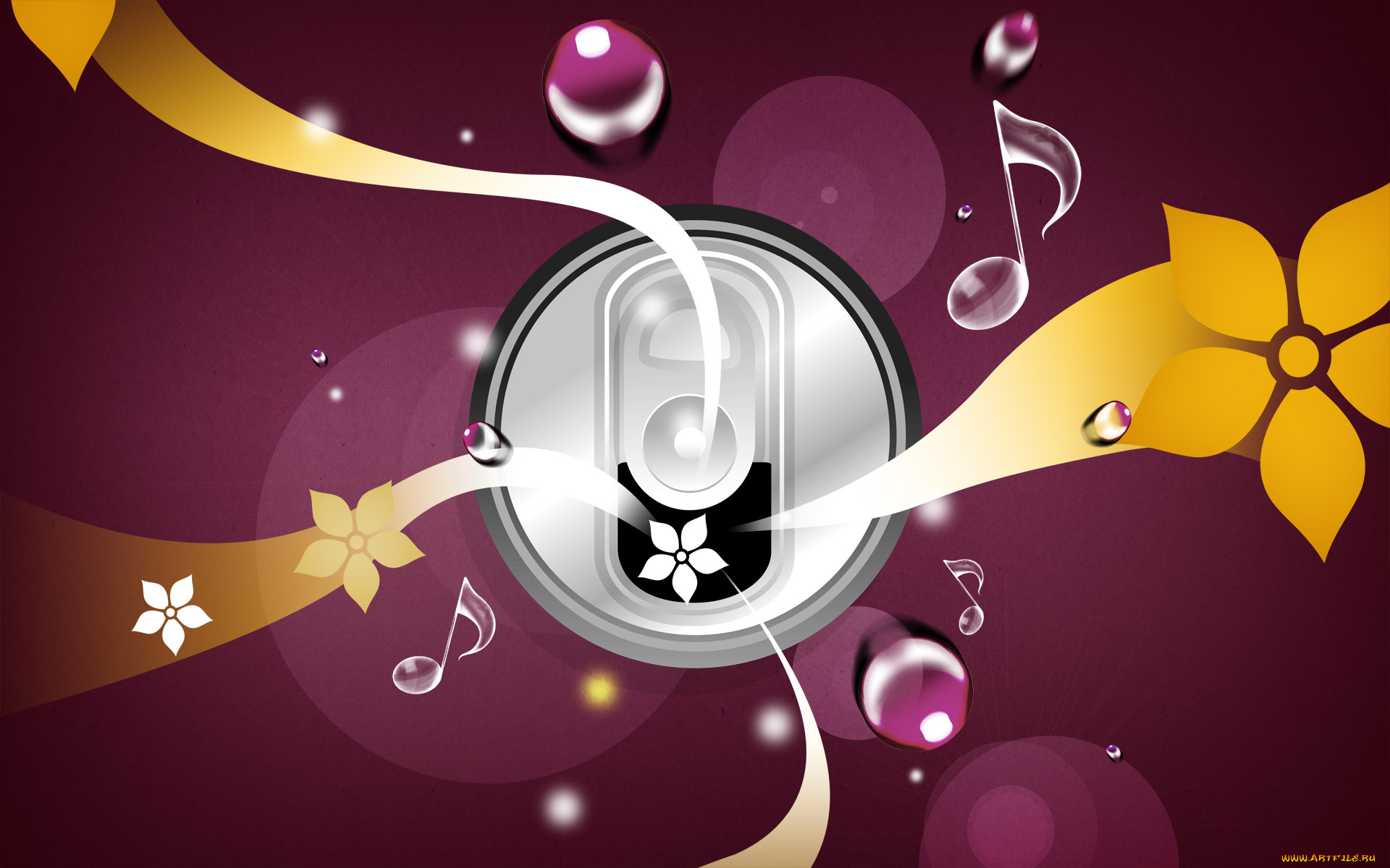 векторная, графика, графика, лепестки