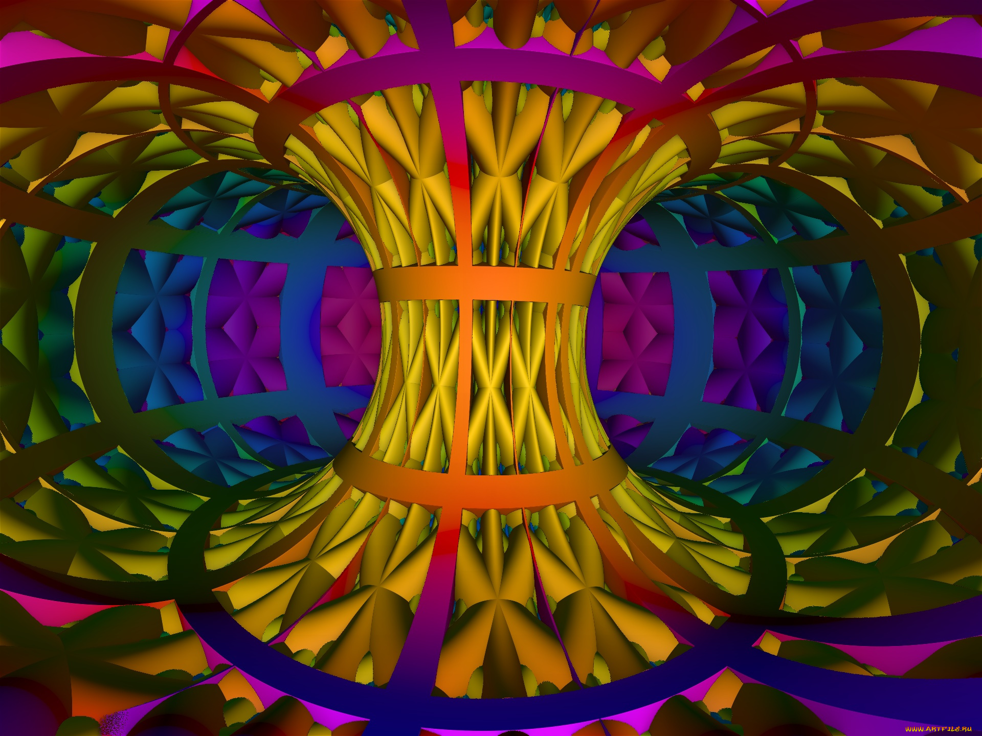 3д, графика, фракталы, , fractal, цвета, узор, фон