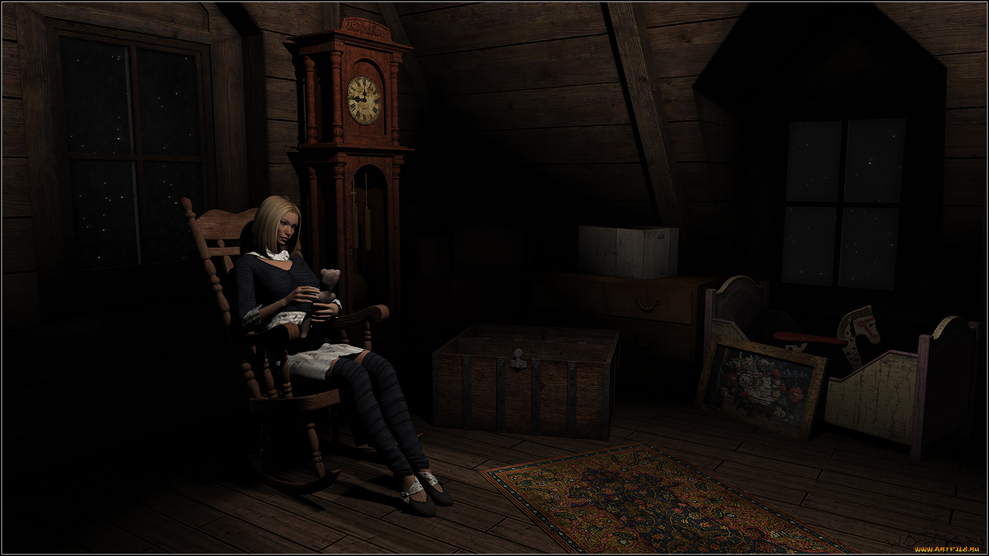 3д, графика, люди, , people, девушка, взгляд