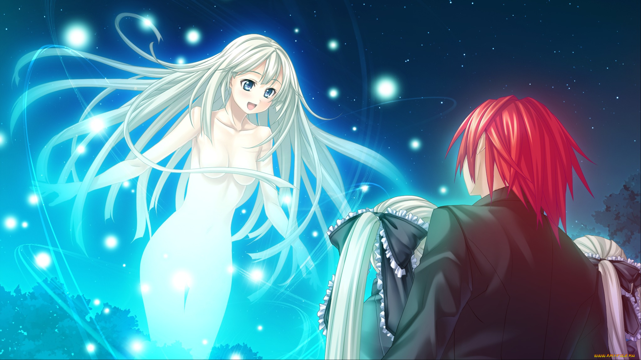 sousouki, reginald, аниме, *unknown, , другое, звезды, свет, ночь, парень, девушка, sousouki, reginald, арт