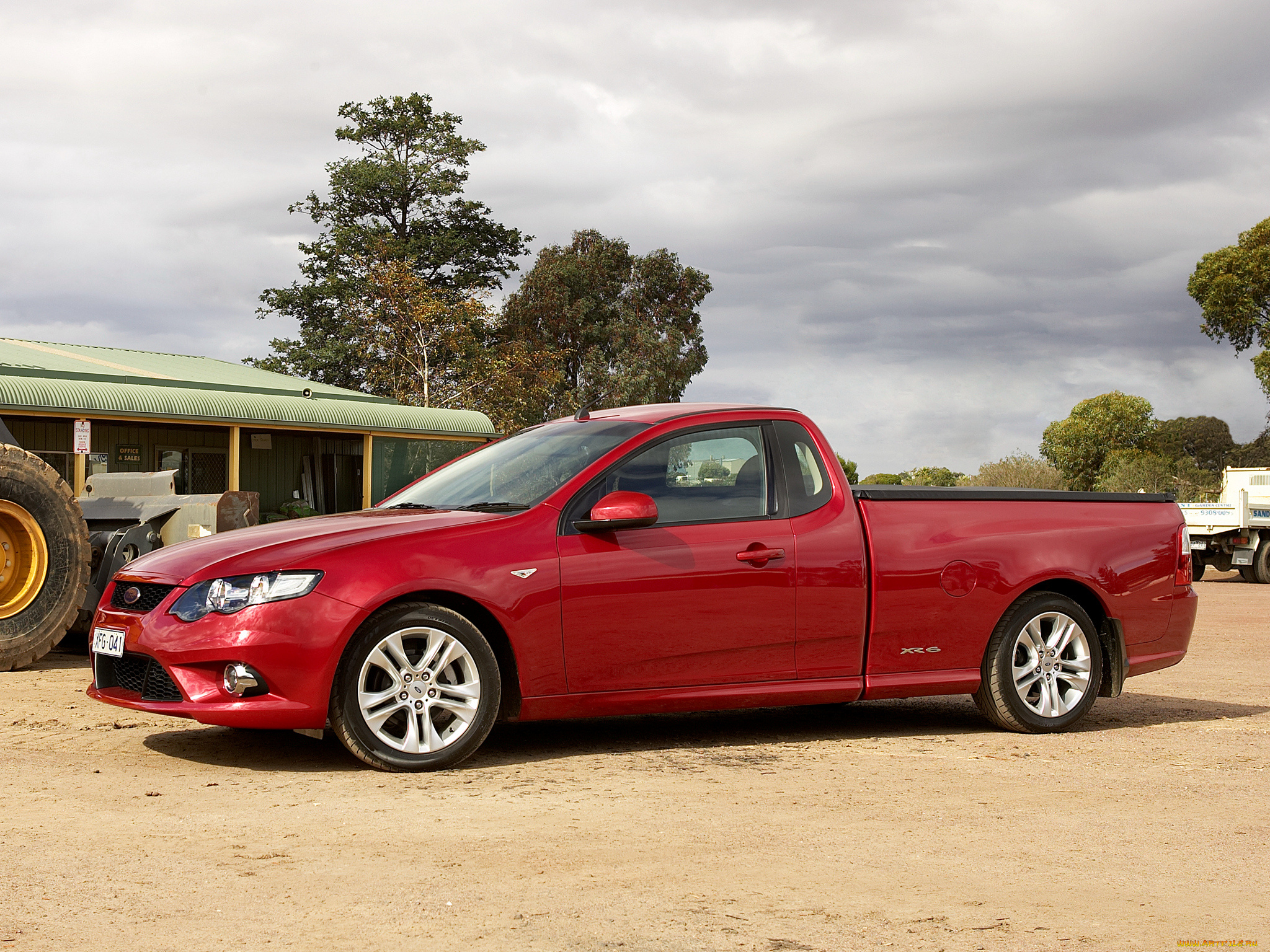 автомобили, ford, красный, fg, ute, xr6, falcon