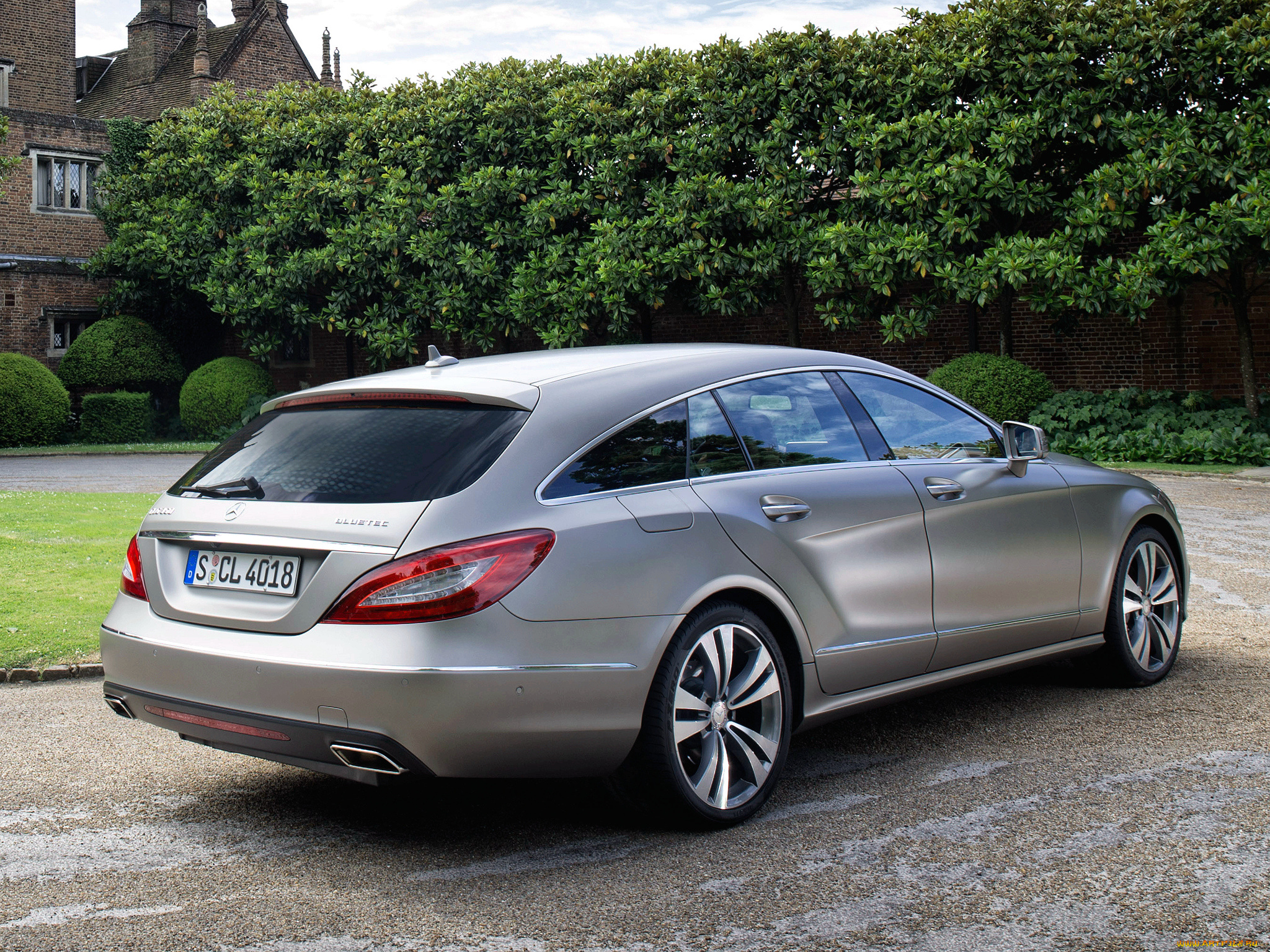 автомобили, mercedes-benz, серый, shooting, brake, x218, 2014г, cls, 350, bluetec