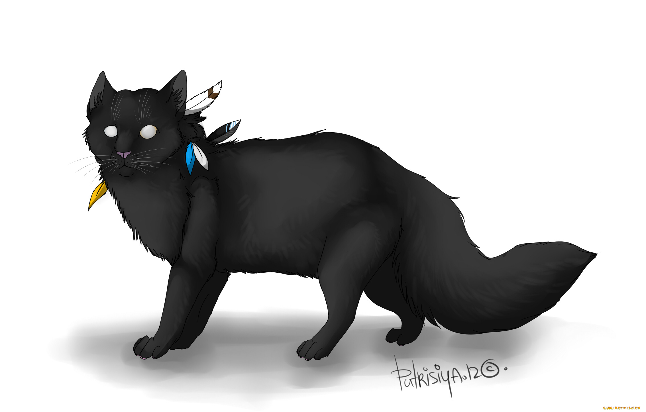 рисованные, животные, , коты, кот