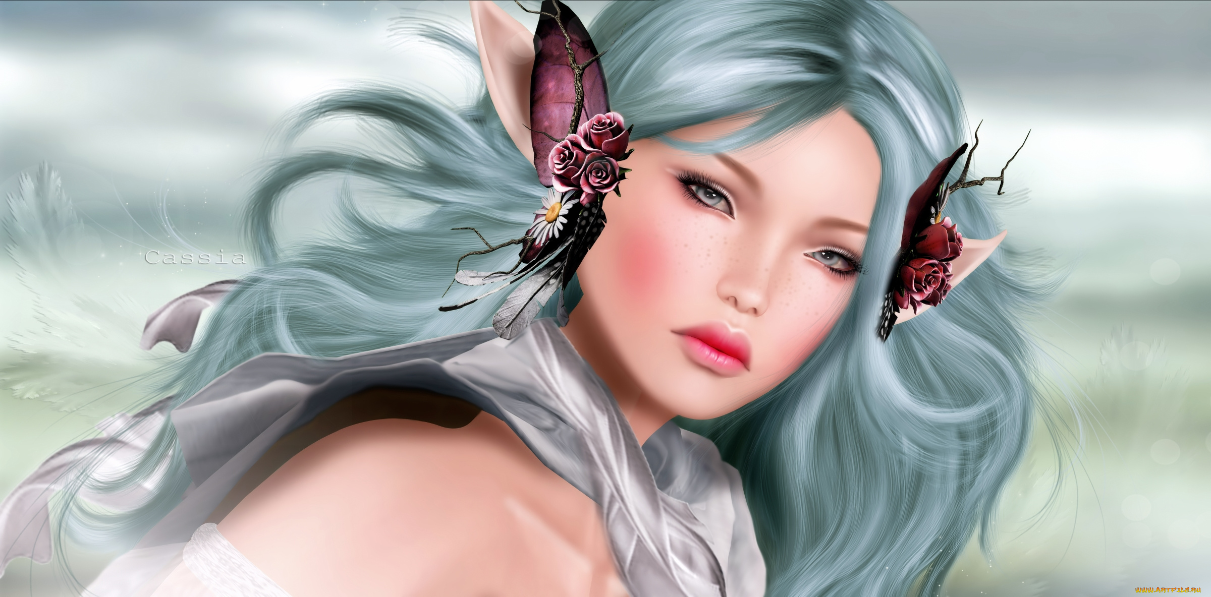 3д, графика, эльфы, , elves, уши