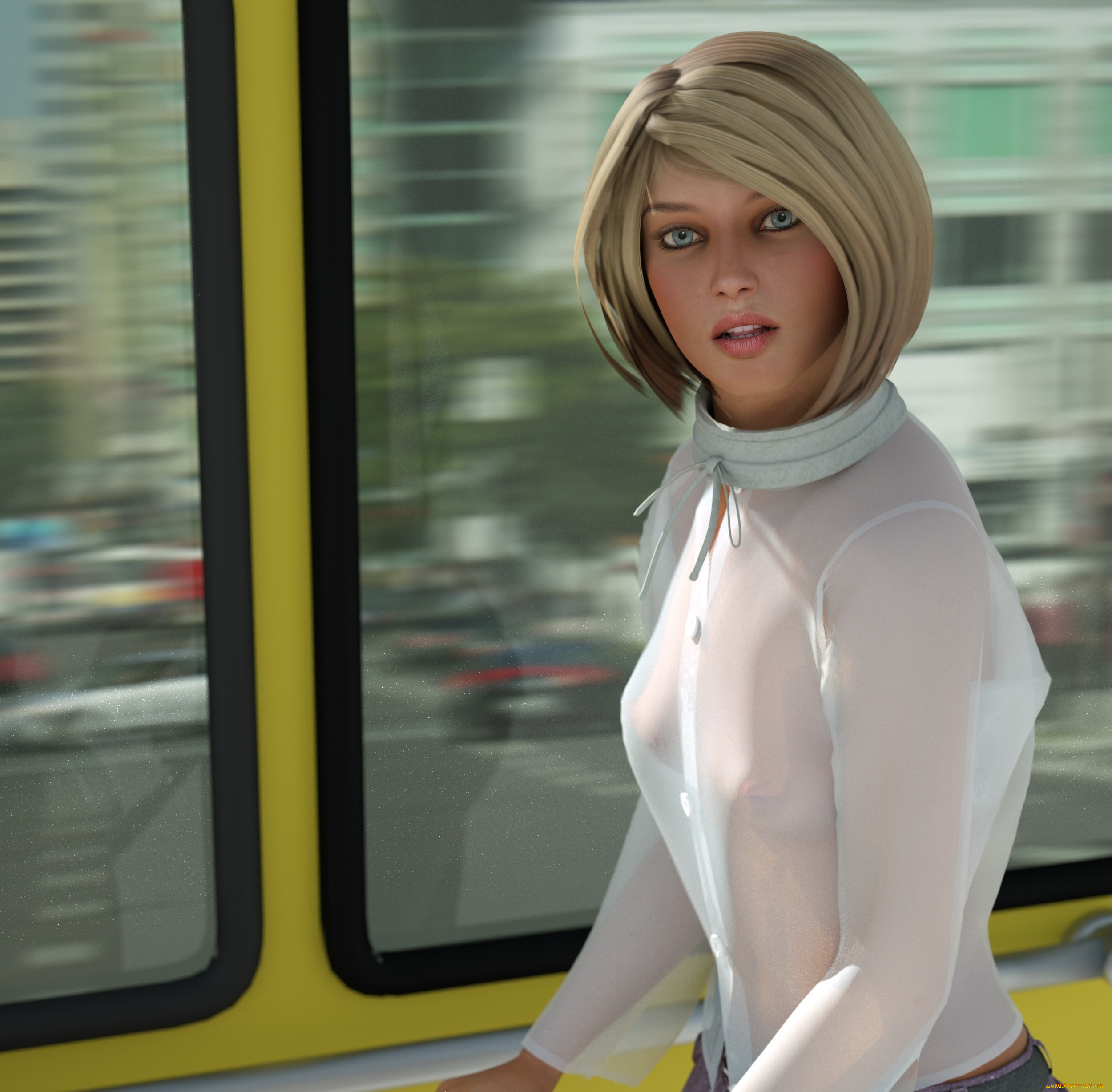 3д, графика, люди, , people, девушка, взгляд