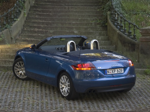 Картинка автомобили audi roadster tt синий 8j au-spec