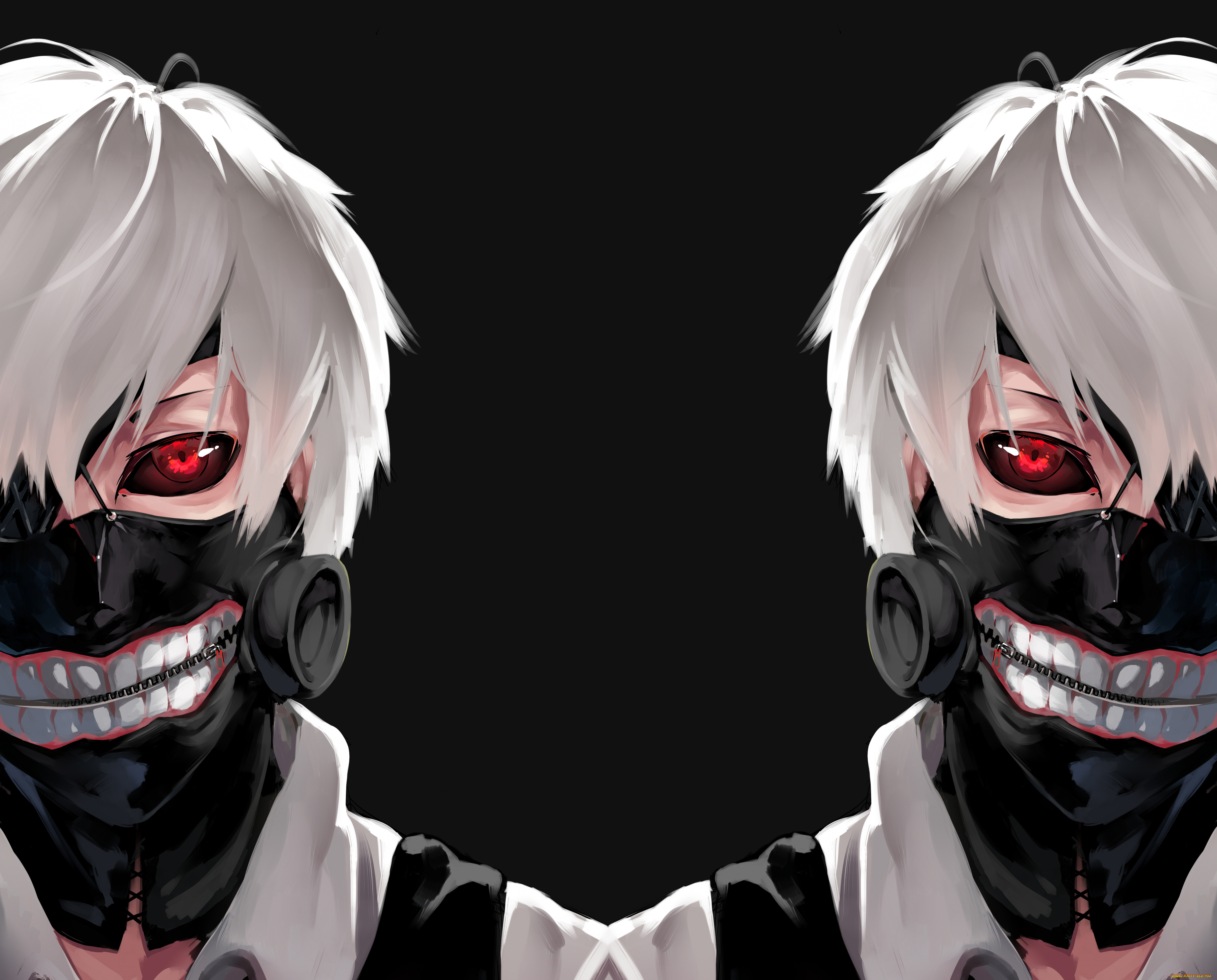 аниме, tokyo, ghoul, сущность, гуль, парень, kaneki, ken, глаз, маска, монстр