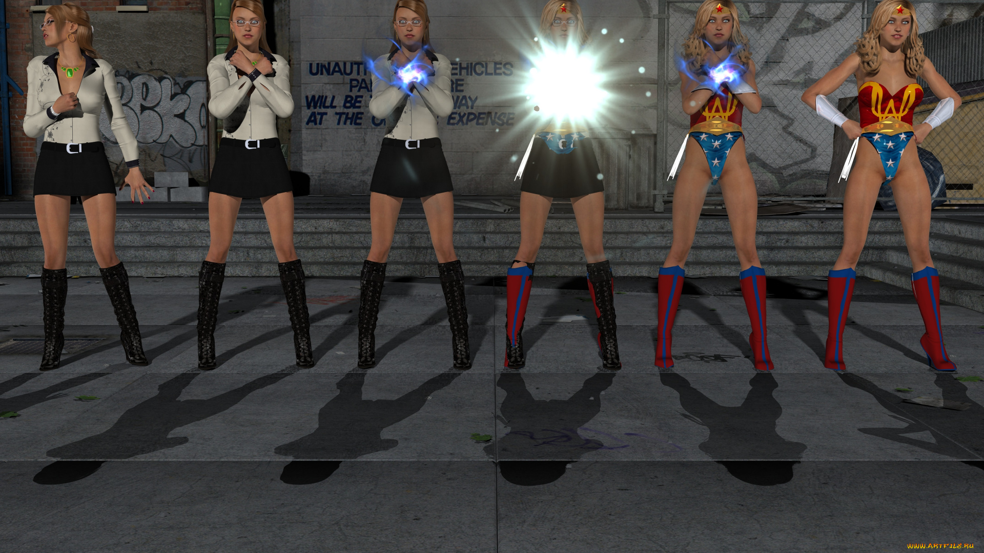 3д, графика, фантазия, , fantasy, девушки, взгляд, магия, фон