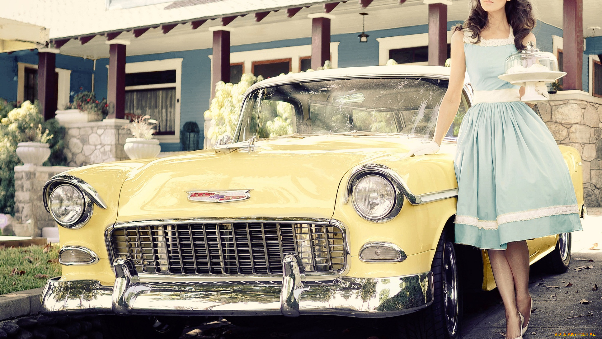 автомобили, -авто, с, девушками, дом, девушка, машина