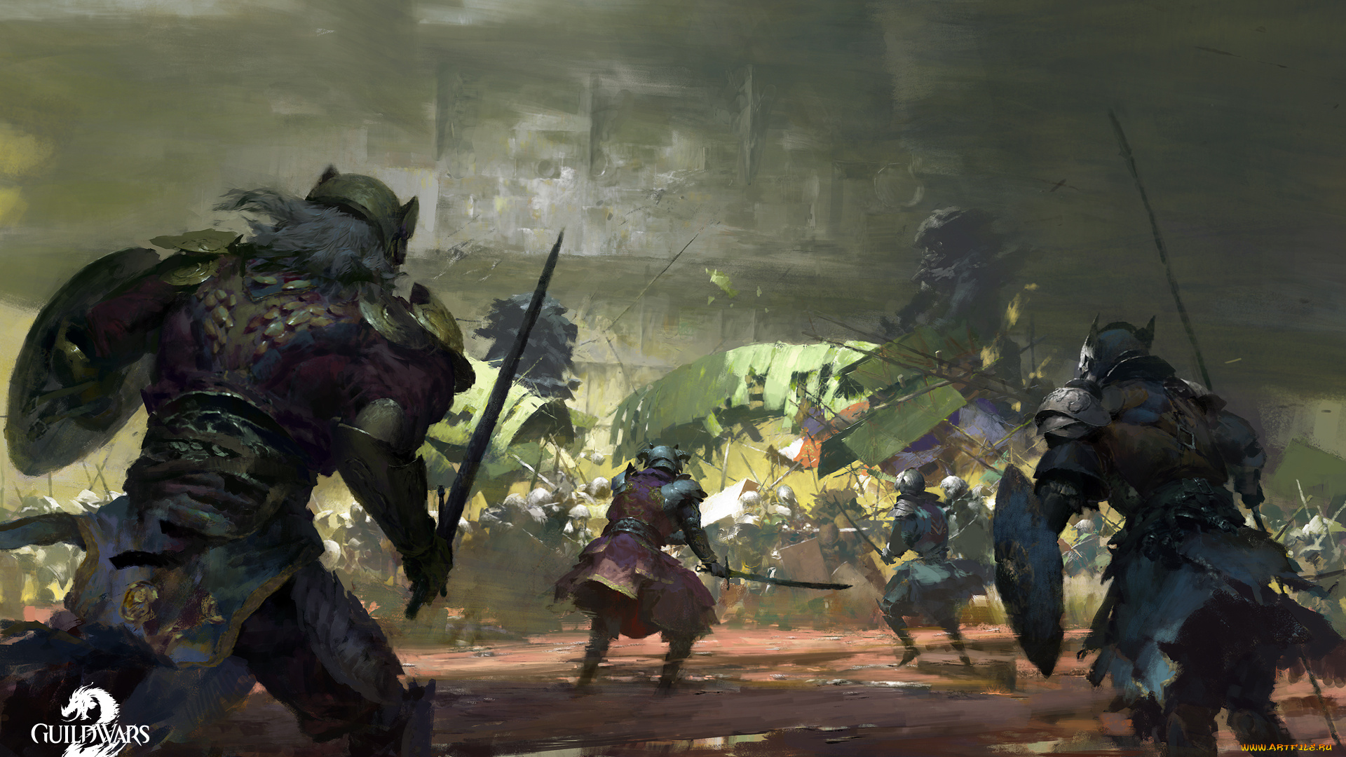 видео, игры, guild, wars, 2, action, ролевая, 2, wars, guild