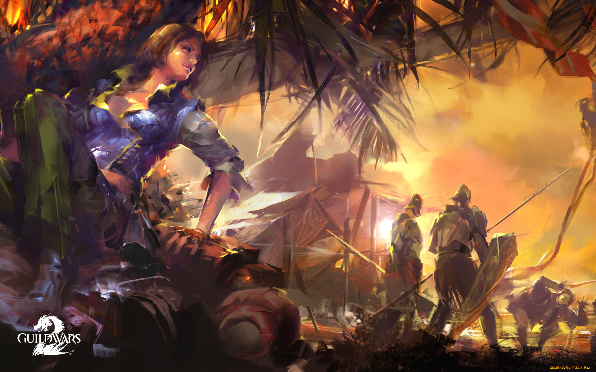 видео, игры, guild, wars, 2, action, ролевая, 2, wars, guild