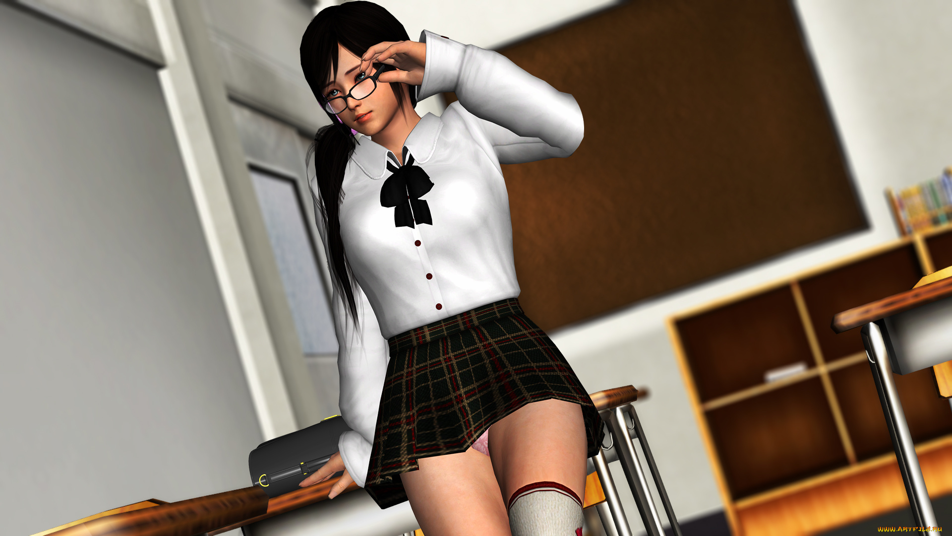 3д, графика, аниме, , anime, взгляд, девушка, фон